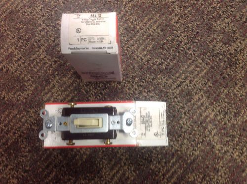 Pass &amp; Seymour 664-IG 4way toggle switch 15 amp 120/277 VAC w/ ground -  NEW