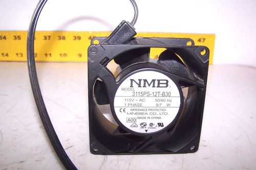 NEW NMB 3115PS-12T-B30 FAN 115 VAC 1 PHASE 9/7 WATT 50/60 HZ IMPEDENCE PROTECTED