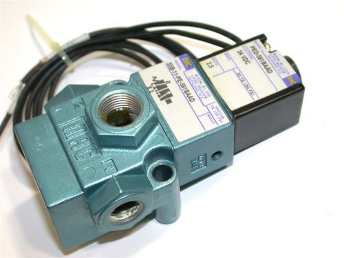 New mac universal 1/4” nptf 120vac solenoid air valve 55b-11-pe-591baad &amp; ped-59 for sale