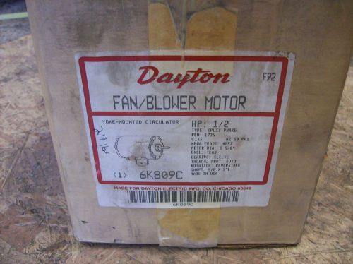 DAYTON 6K809C 1/2 HP SINGLE PHASE 1725 RPM