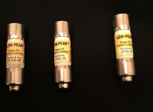 Cooper bussman lp-cc-25 25a fuse (lot of 3) for sale