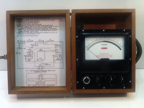 Beckman Instruments Ohm Meter in Wood Case