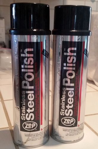 2 cans- zep stainless steel polish 16 oz. for sale