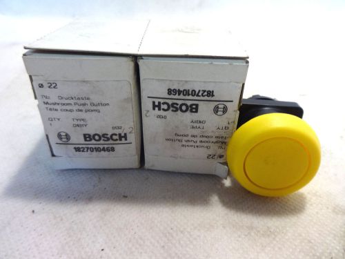 NEW IN BOX LOT OF (2) BOSCH TYPE D1B1Y MUSHROOM PUSH BUTTON  1827010468 YELLOW