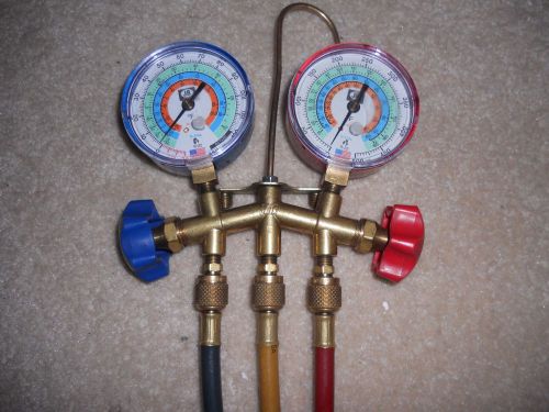 JB Industries  Manifold Gauge Set w/36&#034;hoses,   R-404A, R-134a, R-22,