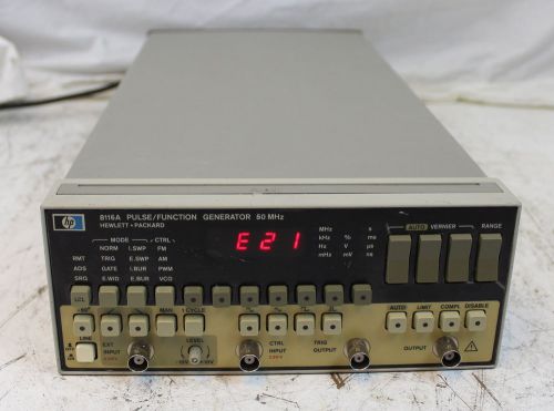 HP 8116A Pulse/Function Generator Agilent E21 AS-IS