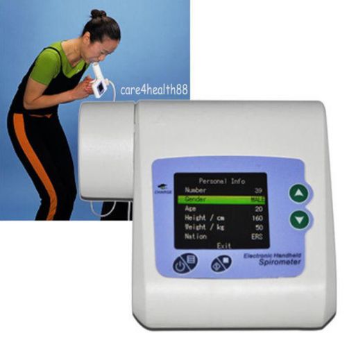 Brand New Lung Volume Device Digital Spirometer PEF FEFV1 FEF+SW