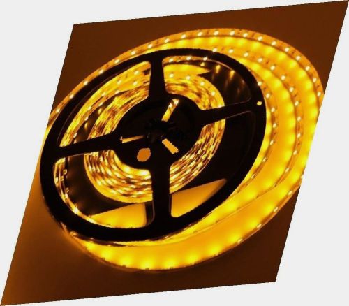 5M 3528 Yellow LED Light Strip 300 LEDs + DC Adapters D.I.Y. Accent Lighting