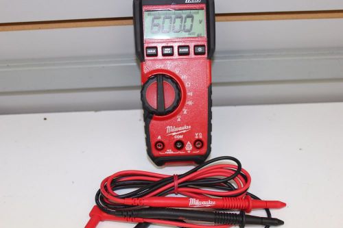 Milwaukee 2216-20 Digital Multimeter 600 Ohm to 40 Mohm Resistance TRMS w/ leads