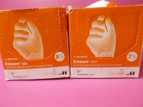 **73 PAIR** ESTEEM STERILE POLYISOPRENE LATEX FREE SURGICAL GLOVES SZ 8.5 &amp; 7.5