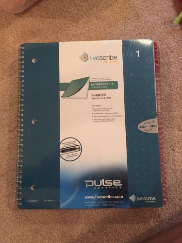 Livescribe Single Subject Notebook #5-8 4 Pack ANA-00018 Dot Matrix College New