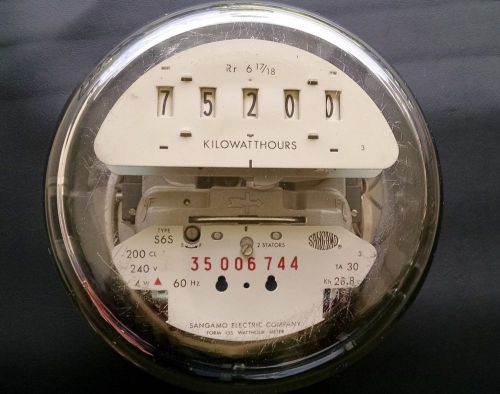 SANGAMO Form 15S Type S6S 200 CL 240V 4W TA 30 WATTHOUR METER Rr 6-17/18