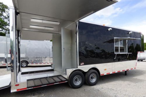 Concession Trailer 8.5 X 31 Gooseneck Black-BBQ Smoker Event Catering