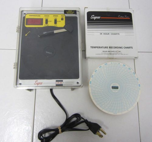 Supco cr-86 temperature graph recorder plotter w/ extra charts for sale