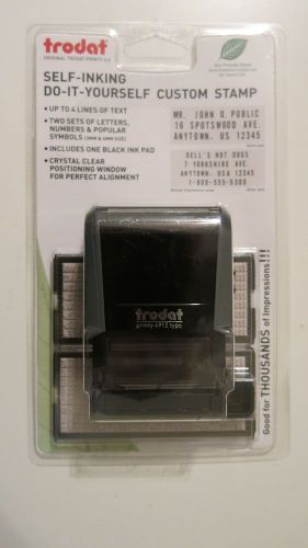 Trodat Printy 4.0 Self-Inking Do-It-Yourself Custom Stamp FREE SHIPPING