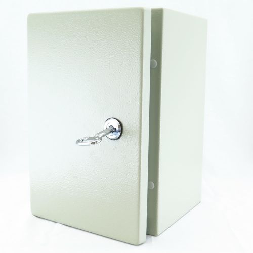 IP65 16 GAUGE SINGLE DOOR HINGE COVER WALLMOUNT ENCLOSURE YC-16x12x8-EL-3-K