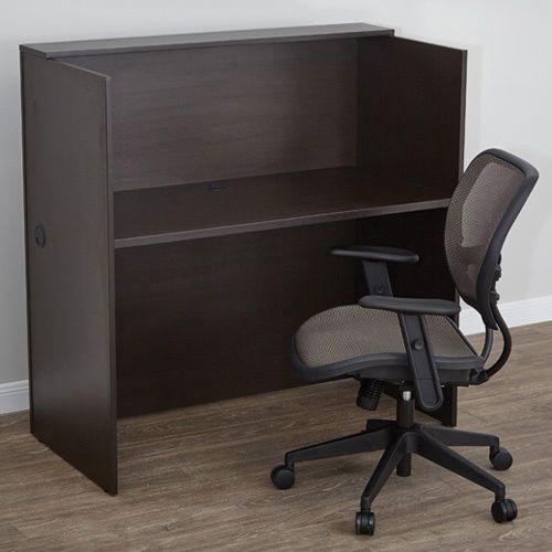 TELEMARKETING WORKSTATION Call Center Office Desk Wooden Panels Cherry Mahogany