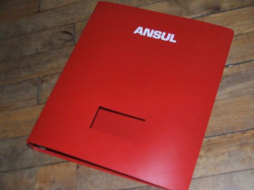 Ansul System Manual 3 Ring Binder Marinette Wisconsin