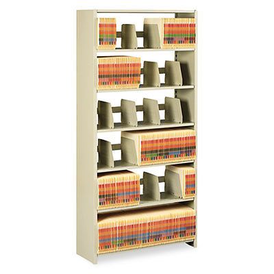 Snap-Together Steel Six-Shelf Closed Starter Set, 36w x 12d x 76h, Sand, 1 Each