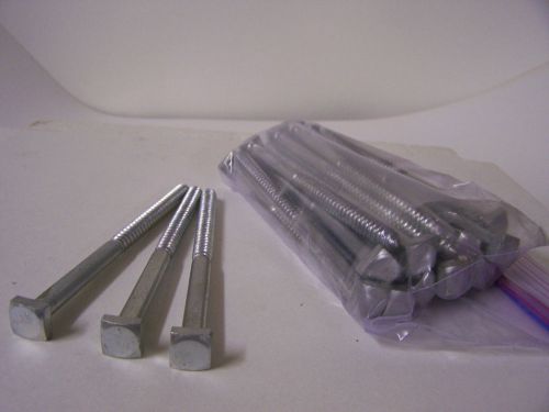 5/16&#034; x 6&#034; Square Head Lag Bolts Gimlet Point Zinc Chromate Qty. 25