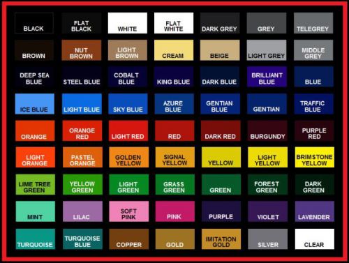 Oracal 651 Vinyl 5ft Lengths All 63 Colors - Your Pick x 45 Lengths