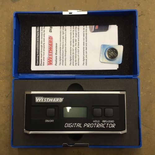 Electronic Digital Protractor, Machined Aluminum Frame, Westward, 2YNJ1