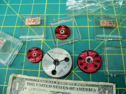 Go NO GO Do All DoALL THREAD RING GAGE Lot 3/8&#034; .3331 7.042 M8 M4 M3.5 S.C.C.