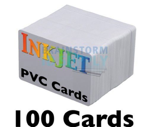 100 Blank Inkjet PVC ID Cards Double Sided Printing