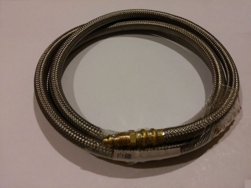 Ф6mm x 39.4&#034;L High Pressure Flexible Rubber Lubrication Hose Male x Male Assembl