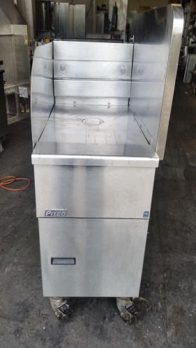 Pitco SG14,40 - 50 lb. Stainless Steel Floor Fryer - 4 Tubes, 110,000 BTU