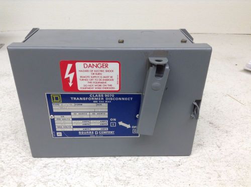 Square D 9070 SK5271-N Transformer Disconnect 250 VA 9070SK5271-N SK5271N New