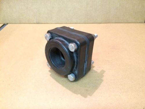 1 1/2&#034;  female npt threaded black polypropylene tank flange for sale