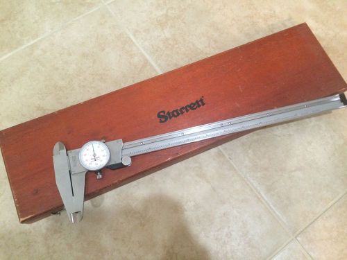 STARRETT No. 120 American Made 12&#034; Dial Caliper Indicator wood case USA 12 Inch