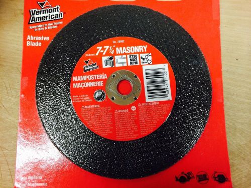 7-7-1/4&#034; MASONRY CUT-OFF 5/8&#034; ARBOR  VERMONT AMERICAN #28002 (NN0036-28)