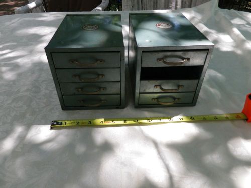Two Waterloo small vintage metal parts cabinet  4 drawer.  Very nice shape