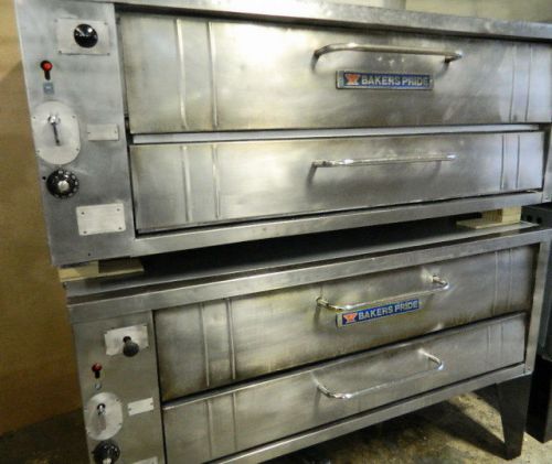 Bakers Pride Y600 Pizza ovens double stacked - natural gas
