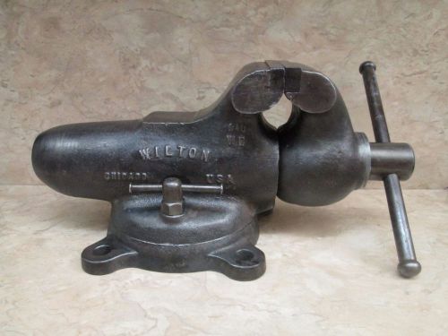 Vintage 4&#034; jaws wilton we no. 940 bullet bench vise swivel base -produced 1945 for sale