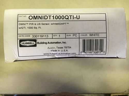 HUBBELL OMNIDT1000QTI-U NEW IN BOX PIR &amp; US SENSOR CEILING MOUNT SEE PICS #A68