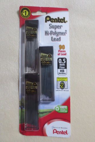Pentel Super Hi Polymer Lead Refills 0.5 mm 180 Pcs Quality Pencil Replacement
