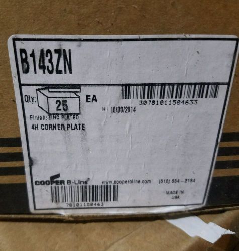 B-Line B143ZN 4 hole corner plates Qty 25