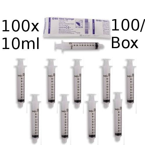 100 per Box BD 10ml Leur Lok Syringe 309604 Free Shipping!! children crafts