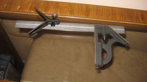 STARRETT Machinist 12&#034; Combination Square &amp; Centering head