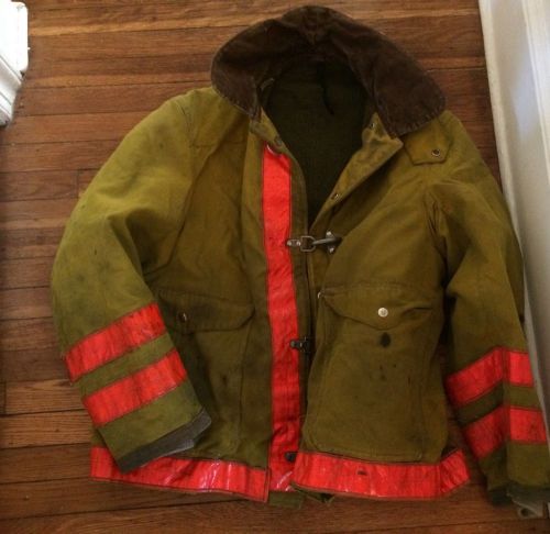 Globe mfg firefighter turnout gear lined coat peacham vt 44 euc for sale