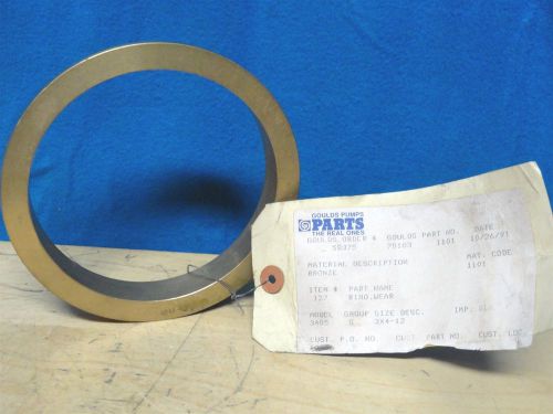 GOULDS PUMPS * CASING WEAR RING * BRONZE * MODEL 3405 * P/N 70103 1101 * 3x4-12