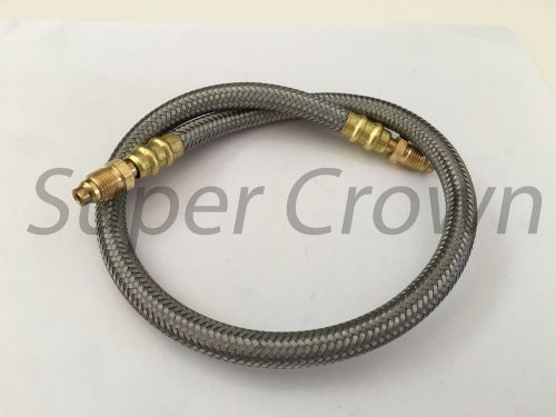 High pressure flexible stainless mesh surround lube hose bijur 6mm x 19.7&#034; showa for sale