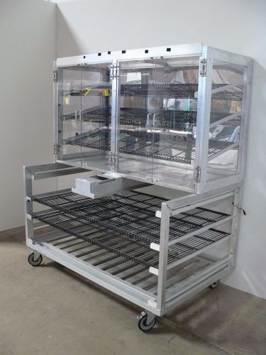 Nai 6 tier aluminum rack w/ fresh storage, food bread bagel doughnut 59&#034;x36&#034;x68&#034; for sale