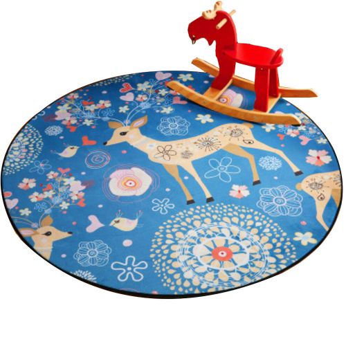 Round 80 CM Child Rugs Play Carpet Chair Cushion Swivel Chair Cushion-A6