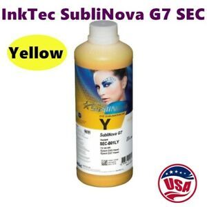 US Stock, InkTec 1L SubliNova G7 SEC Dye Sublimation Inks -Yellow