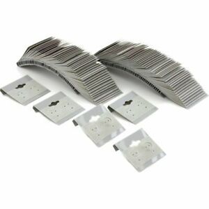 100 Gray Hanging Earring Cards 1.5 inch Jewelry Display