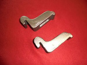 PAIR Of Hercules Economy Hit &amp; Miss Gas Engine Log Saw Cart Clamps Buzz Saw Cart